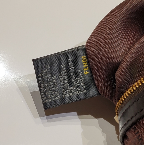 Fendi Zucchino Mama vintage canvas shoulder bag- brown/beige gold hardware - Picture 13 of 13